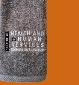 gray hand towel